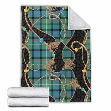 Ferguson (Fergusson) Scottish Tartan Twisted Ropes Stylized Blanket X-Large 59 x 79 inches 150 x 200 cm - Tartan Vibes Clothing
