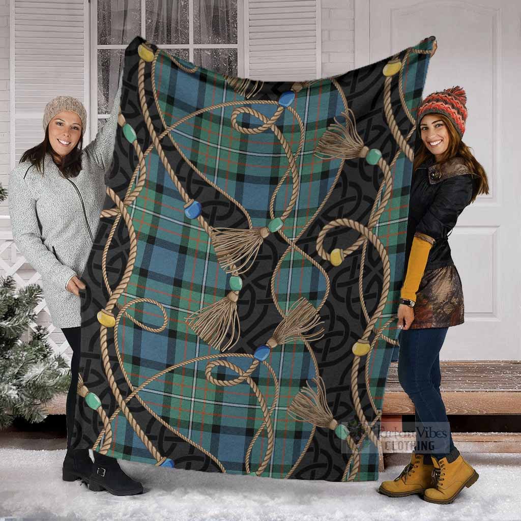 Ferguson (Fergusson) Scottish Tartan Twisted Ropes Stylized Blanket - Tartan Vibes Clothing