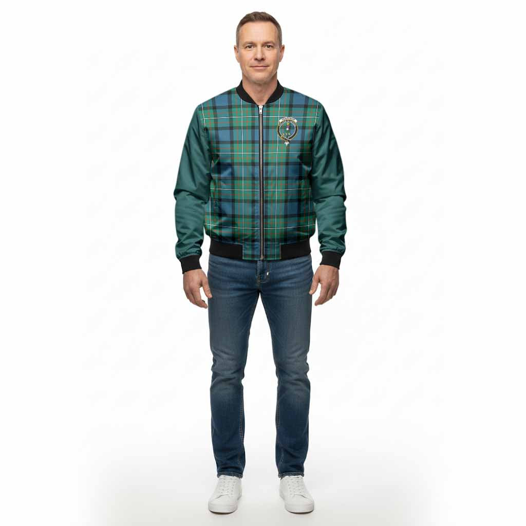 Ferguson (Fergusson) Tartan Accent Bomber Jacket with Family Crest