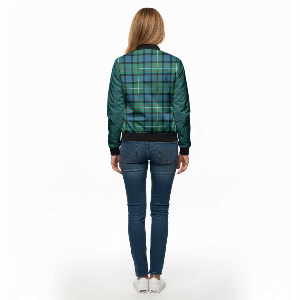 Ferguson (Fergusson) Tartan Accent Bomber Jacket with Family Crest