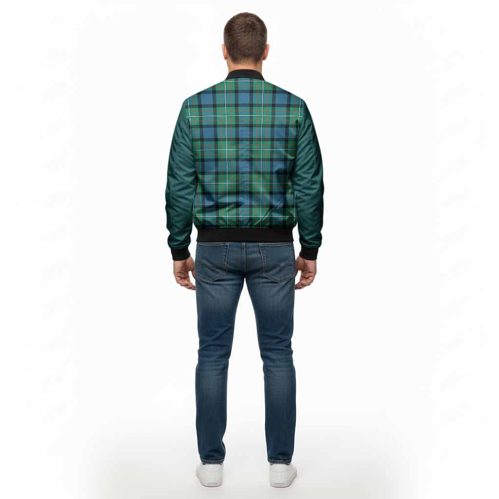 Ferguson (Fergusson) Tartan Accent Bomber Jacket with Family Crest