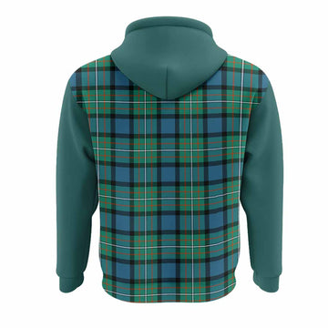 Ferguson (Fergusson) Tartan Accent Hoodie with Family Crest