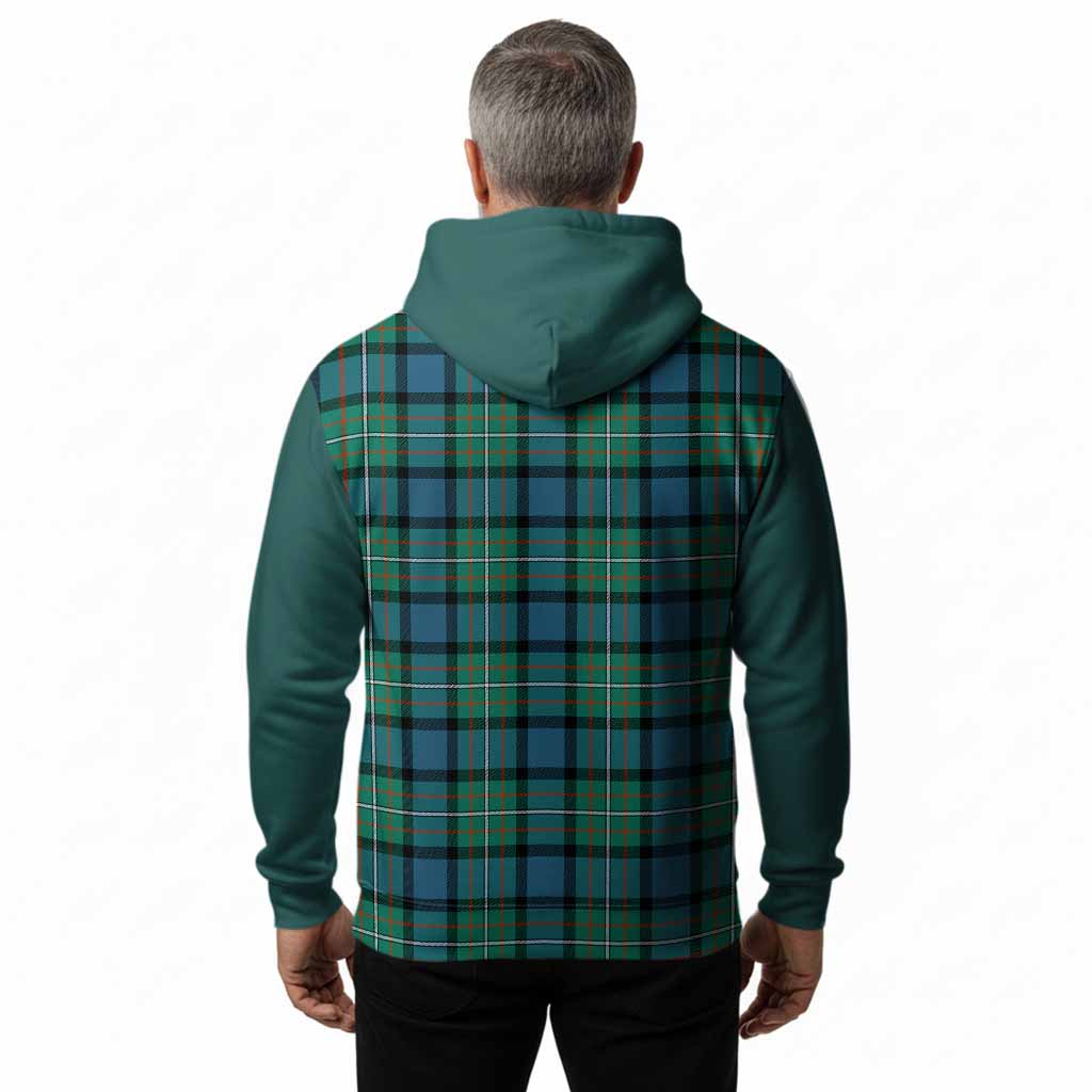 Ferguson (Fergusson) Tartan Accent Hoodie with Family Crest