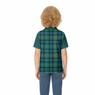 Ferguson (Fergusson) Tartan Accent Kid Polo Shirt with Family Crest