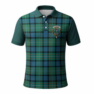 Ferguson (Fergusson) Tartan Accent Polo Shirt with Family Crest