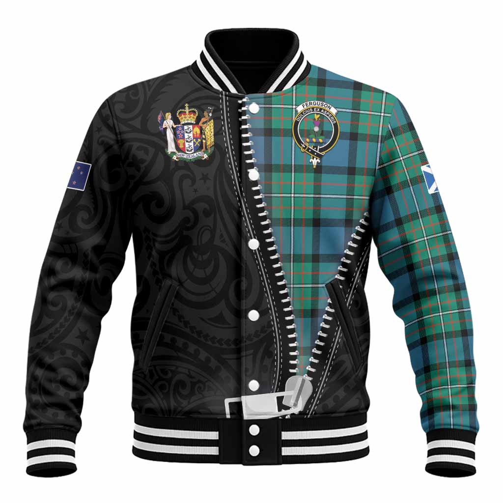 Ferguson (Fergusson) Tartan Baseball Jacket New Zealand Pattern Unique Zipper Stylized