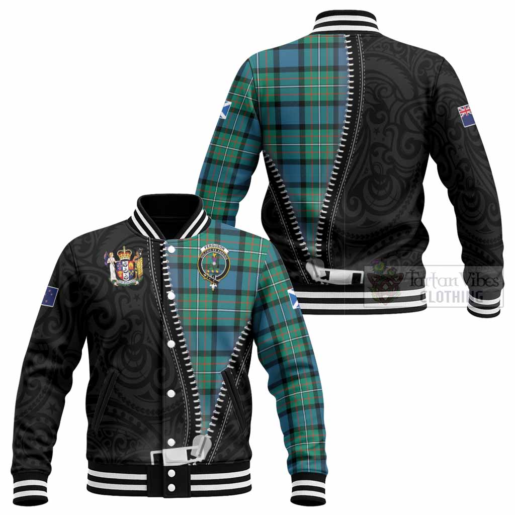 Ferguson (Fergusson) Tartan Baseball Jacket New Zealand Pattern Unique Zipper Stylized