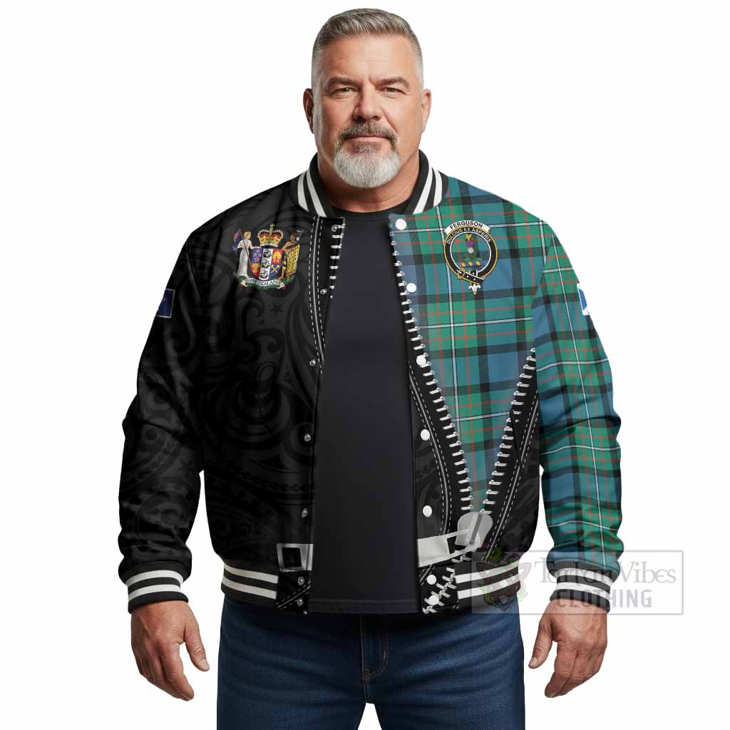Ferguson (Fergusson) Tartan Baseball Jacket New Zealand Pattern Unique Zipper Stylized