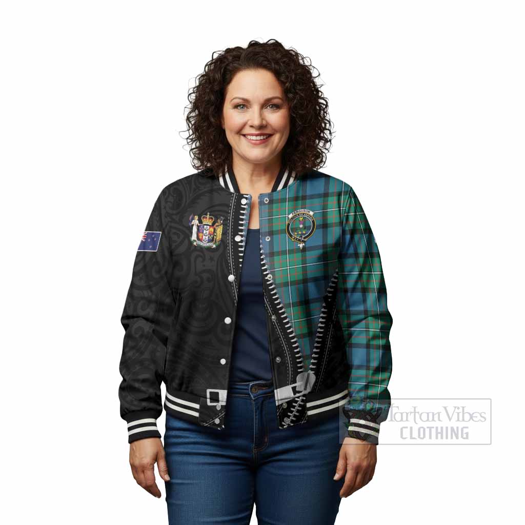 Ferguson (Fergusson) Tartan Baseball Jacket New Zealand Pattern Unique Zipper Stylized