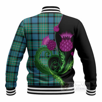 Ferguson (Fergusson) Tartan Baseball Jacket Traditional Scottish Thistle