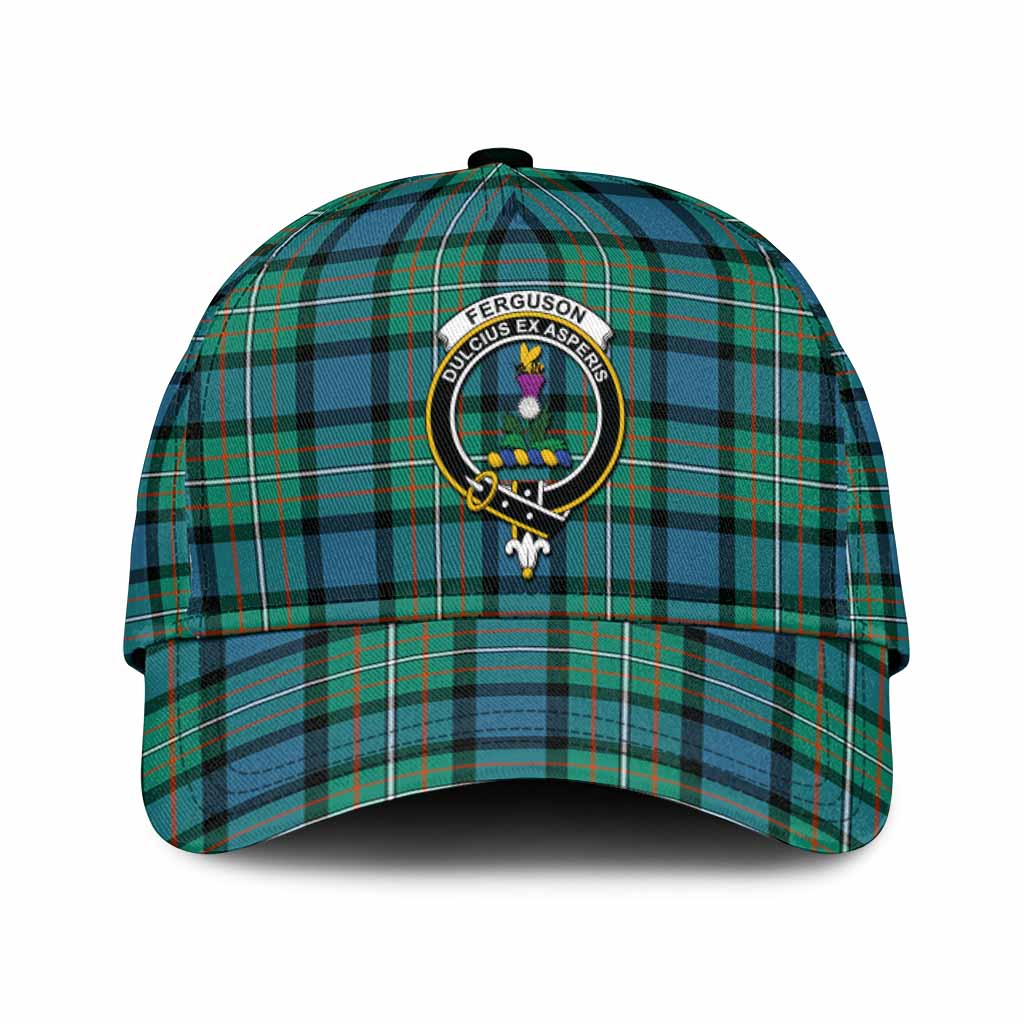 Ferguson (Fergusson) Tartan Classic Cap with Family Crest
