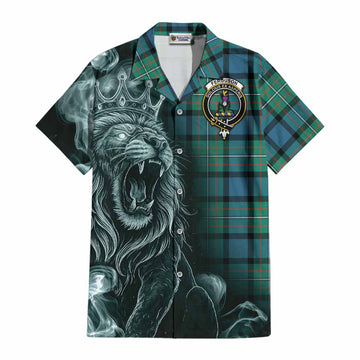Ferguson (Fergusson) Tartan Cotton Hawaiian Shirt Roaring Lion Heritage