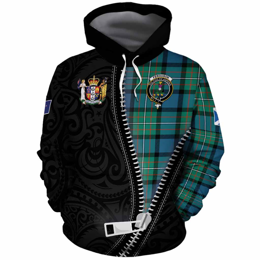 Ferguson (Fergusson) Tartan Cotton Hoodie New Zealand Pattern Unique Zipper Stylized