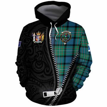 Ferguson (Fergusson) Tartan Cotton Hoodie New Zealand Pattern Unique Zipper Stylized
