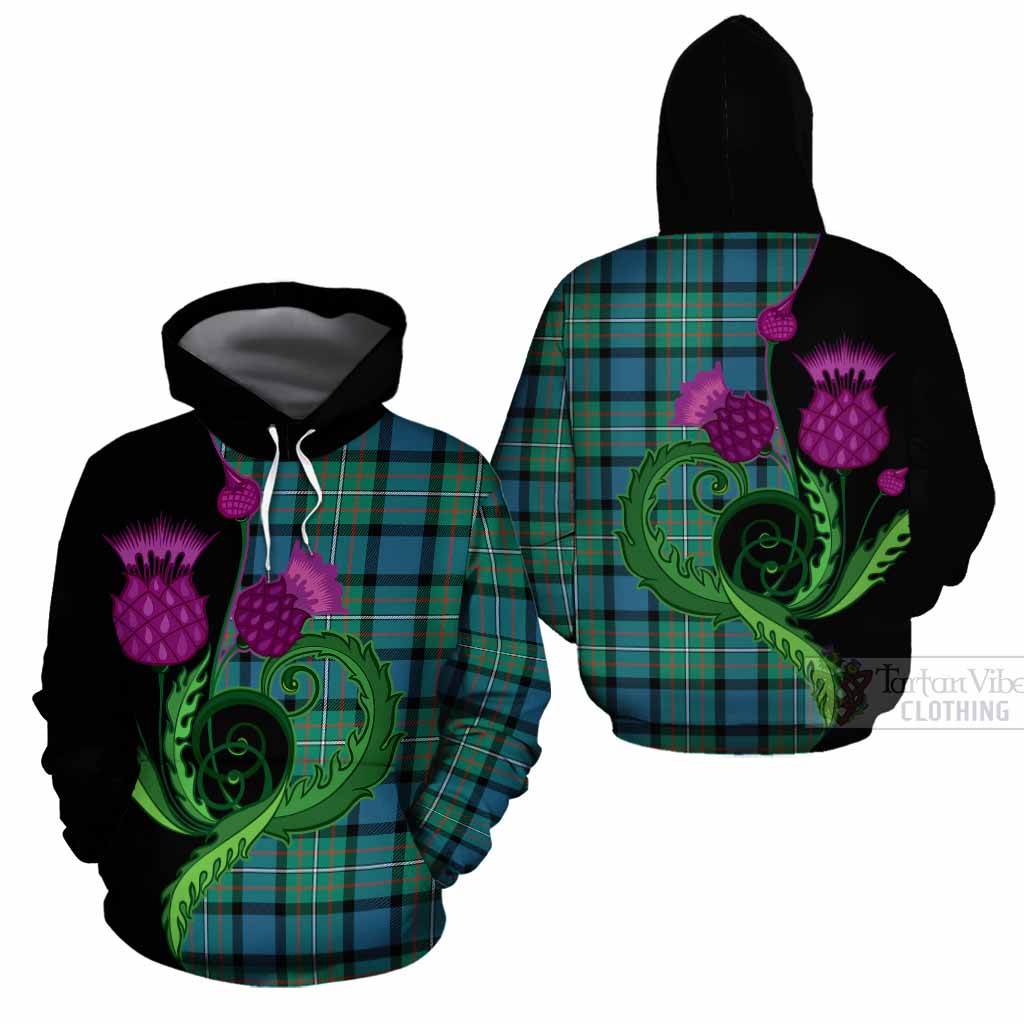 Ferguson (Fergusson) Tartan Cotton Hoodie Traditional Scottish Thistle