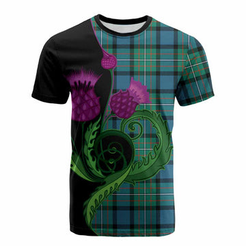 Ferguson (Fergusson) Tartan Cotton T-shirt Traditional Scottish Thistle