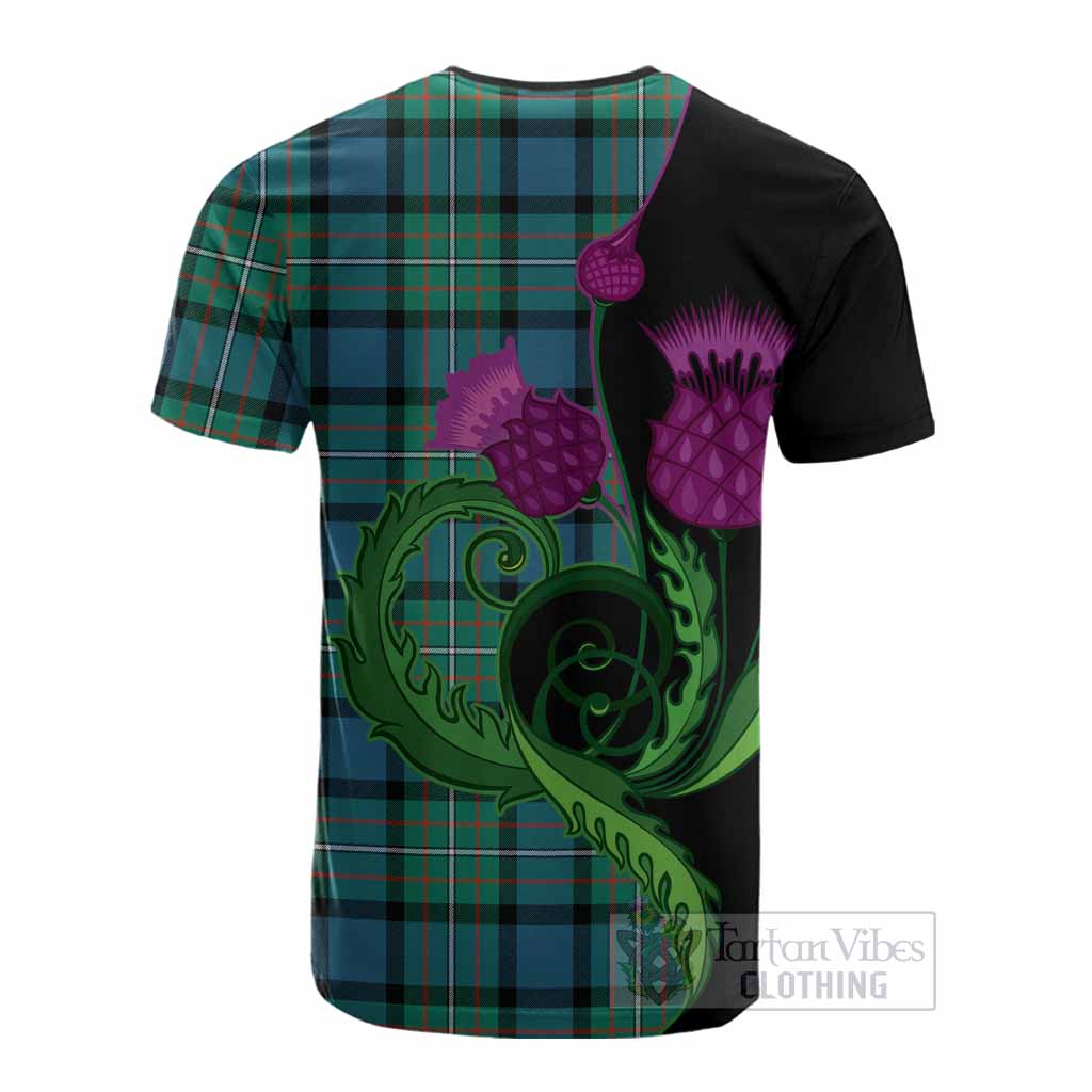 Ferguson (Fergusson) Tartan Cotton T-shirt Traditional Scottish Thistle