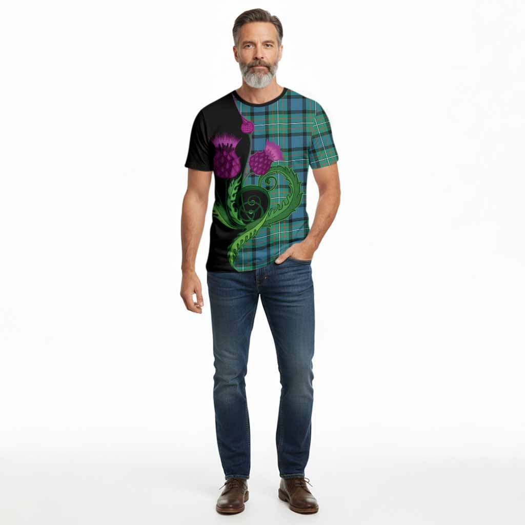Ferguson (Fergusson) Tartan Cotton T-shirt Traditional Scottish Thistle