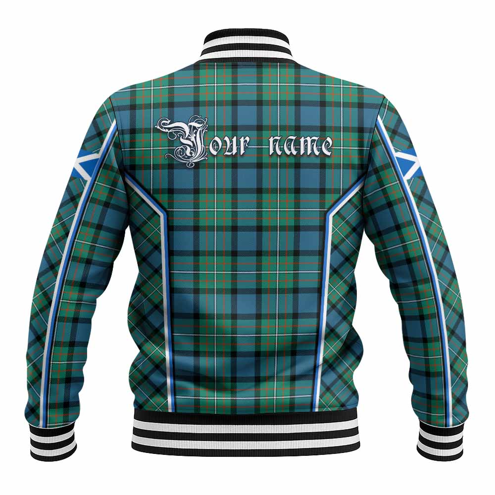 Ferguson (Fergusson) Tartan Crest Baseball Jacket Scotland Coat of Arm Flag Style - Tartan Vibes Clothing