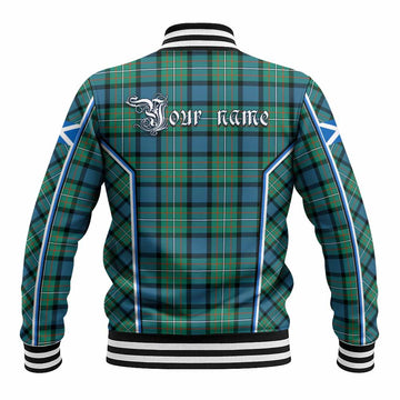 Ferguson (Fergusson) Tartan Crest Baseball Jacket Scotland Coat of Arm Flag Style - Tartan Vibes Clothing