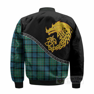Ferguson (Fergusson) Tartan Crest Bomber Jacket Legendary Dragon Knot Half Style