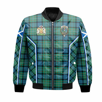 Ferguson (Fergusson) Tartan Crest Bomber Jacket Scotland Coat of Arm Flag Style