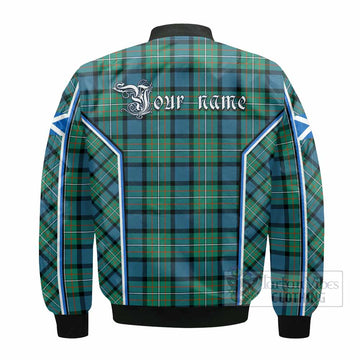 Ferguson (Fergusson) Tartan Crest Bomber Jacket Scotland Coat of Arm Flag Style