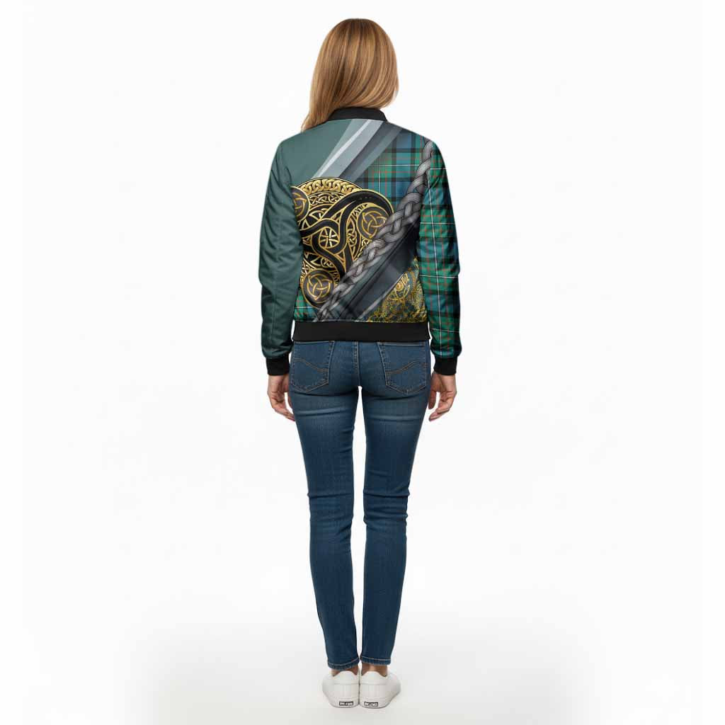 Ferguson (Fergusson) Tartan Crest Bomber Jacket Scottish Triskele Celtic