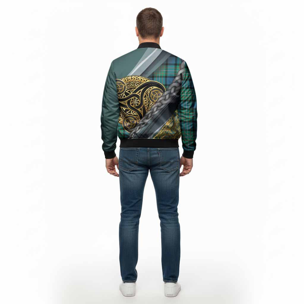 Ferguson (Fergusson) Tartan Crest Bomber Jacket Scottish Triskele Celtic