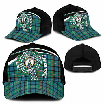 Ferguson (Fergusson) Tartan Crest Classic Cap Scottish Thistle Celtic Cross Alba Gu Brath
