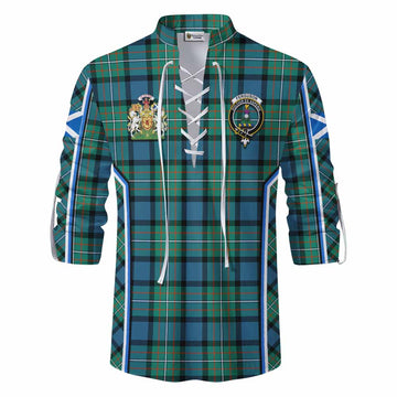 Ferguson (Fergusson) Tartan Crest Ghillie Kilt Shirt Scotland Coat of Arm Flag Style