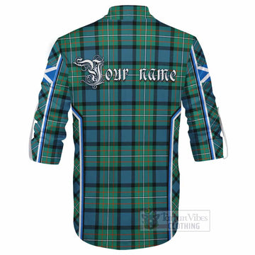 Ferguson (Fergusson) Tartan Crest Ghillie Kilt Shirt Scotland Coat of Arm Flag Style
