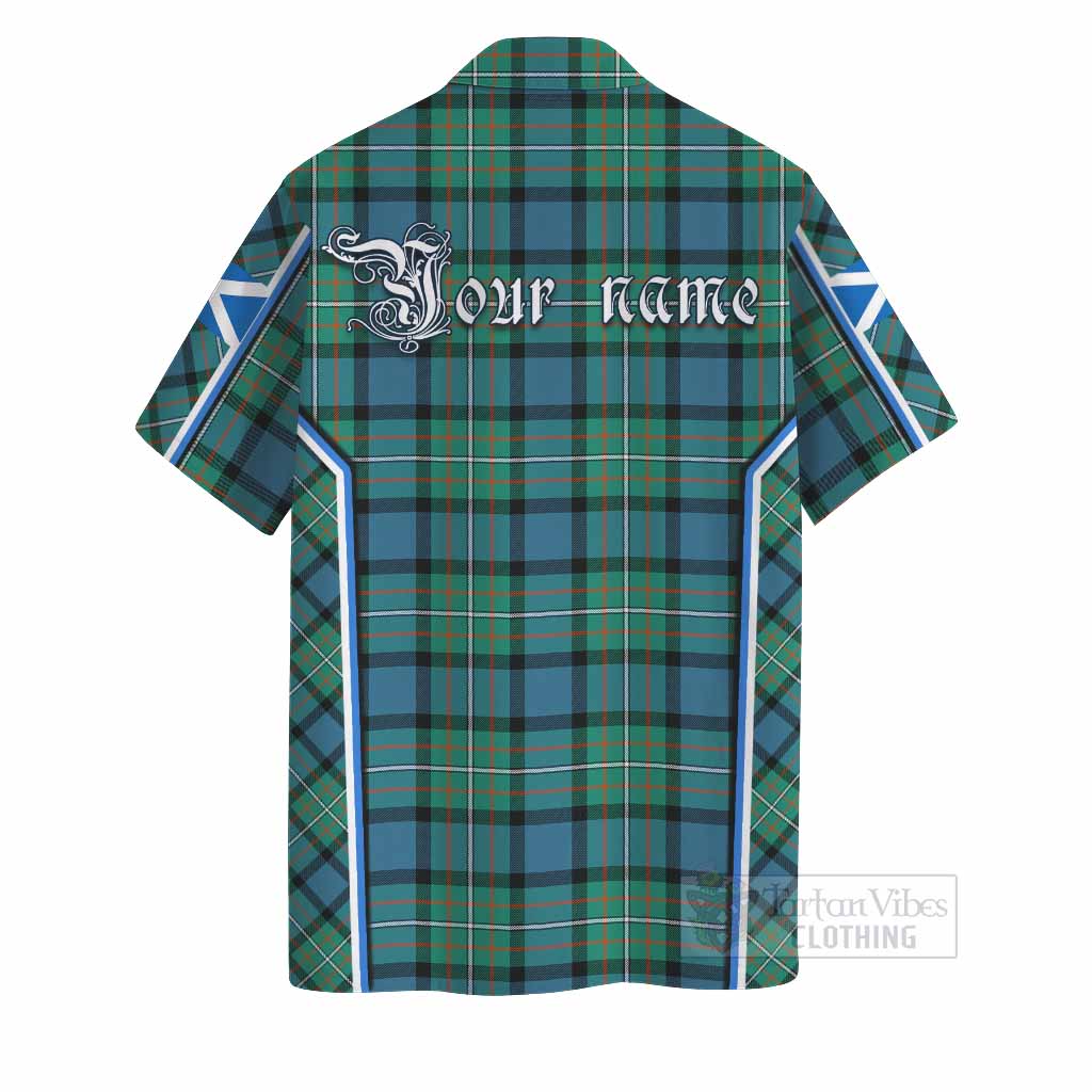Ferguson (Fergusson) Tartan Crest Hawaiian Shirt Scotland Coat of Arm Flag Style - Tartan Vibes Clothing