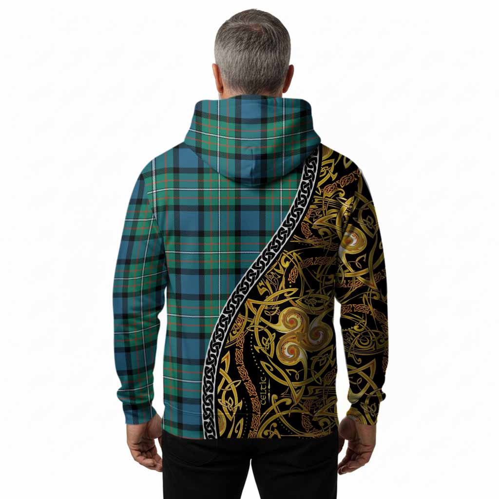 Ferguson (Fergusson) Tartan Crest Hoodie Celtic Knot and Triple Trickle Spiral Symbols