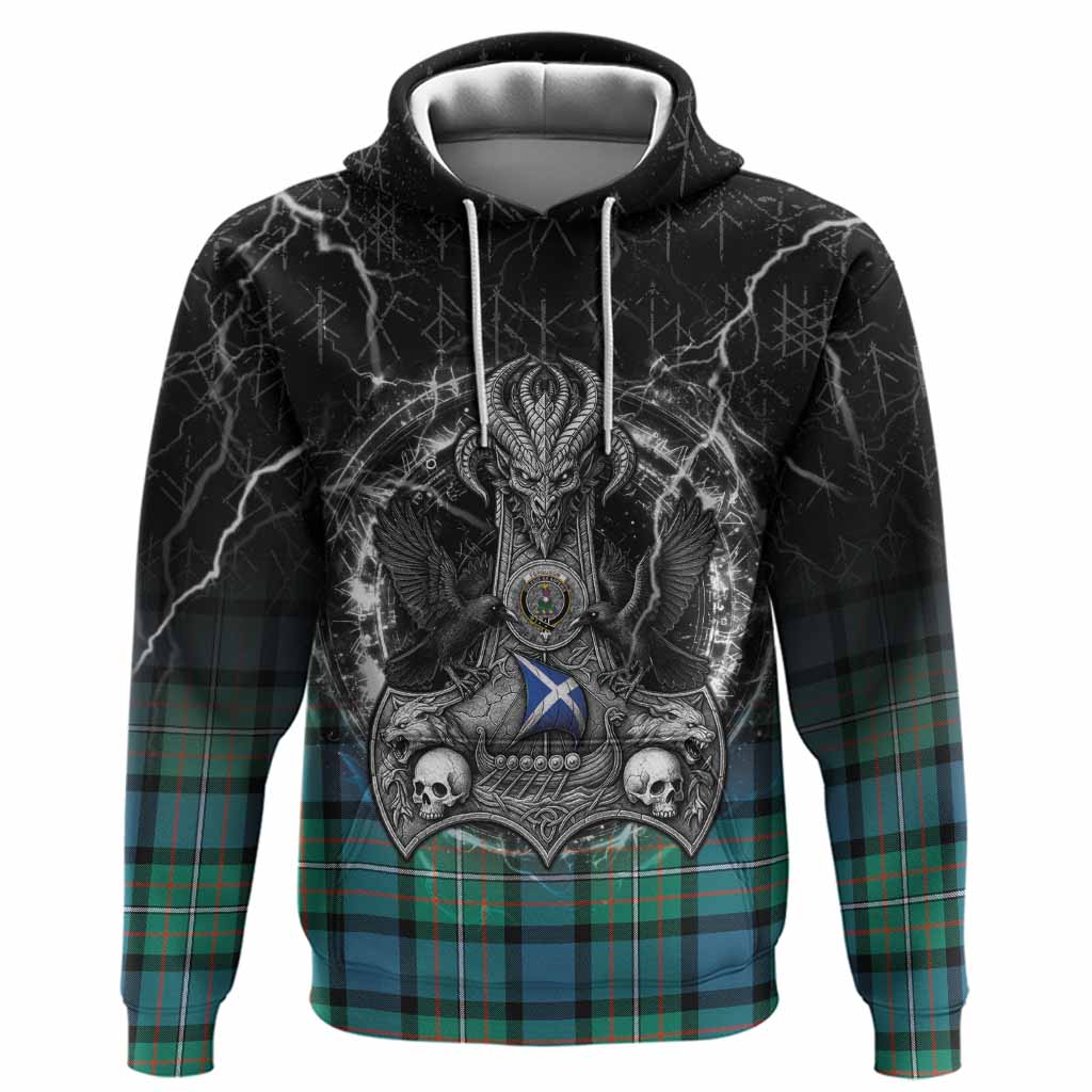 Ferguson (Fergusson) Tartan Crest Hoodie Celtic Odin's Raven Legacy