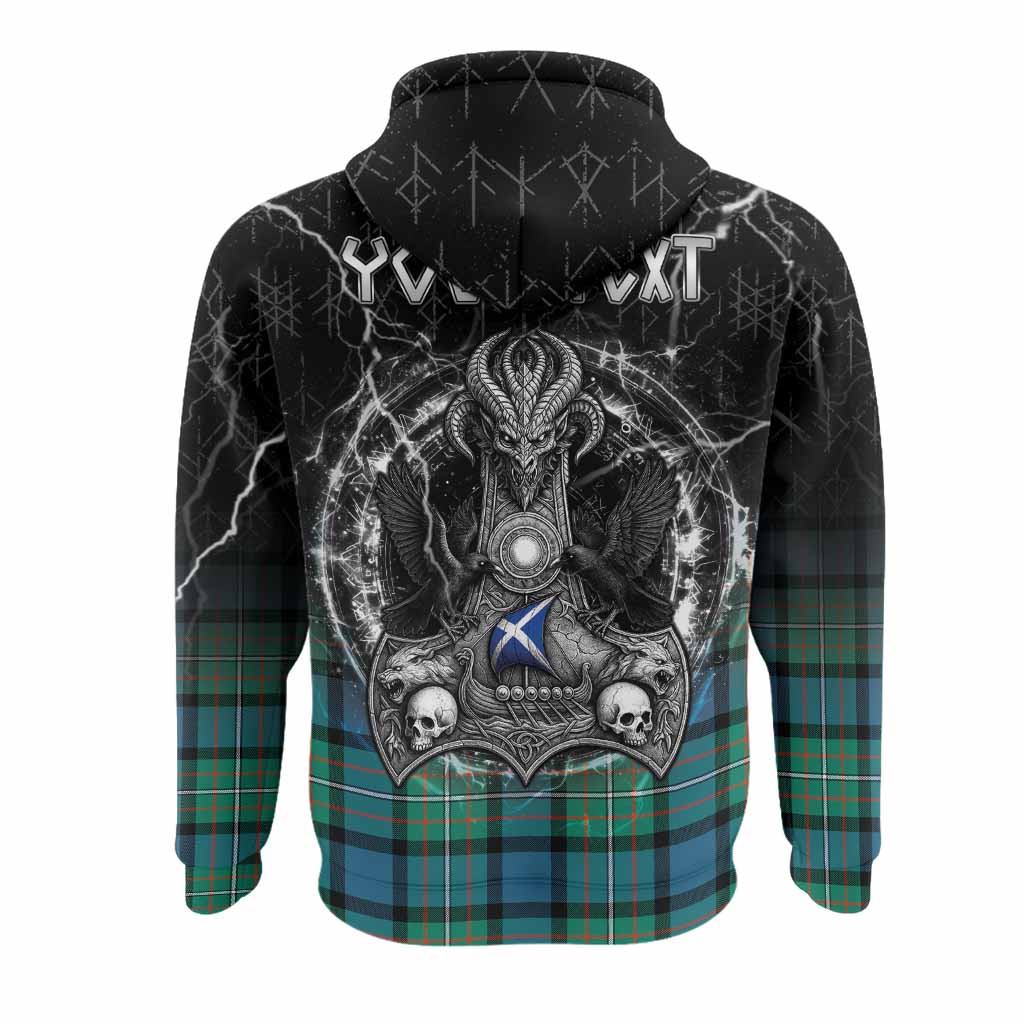 Ferguson (Fergusson) Tartan Crest Hoodie Celtic Odin's Raven Legacy