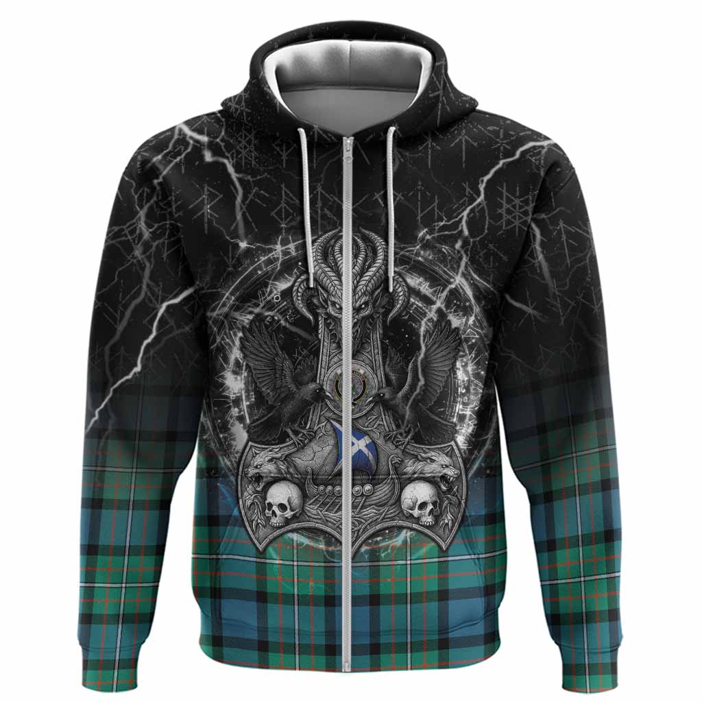 Ferguson (Fergusson) Tartan Crest Hoodie Celtic Odin's Raven Legacy