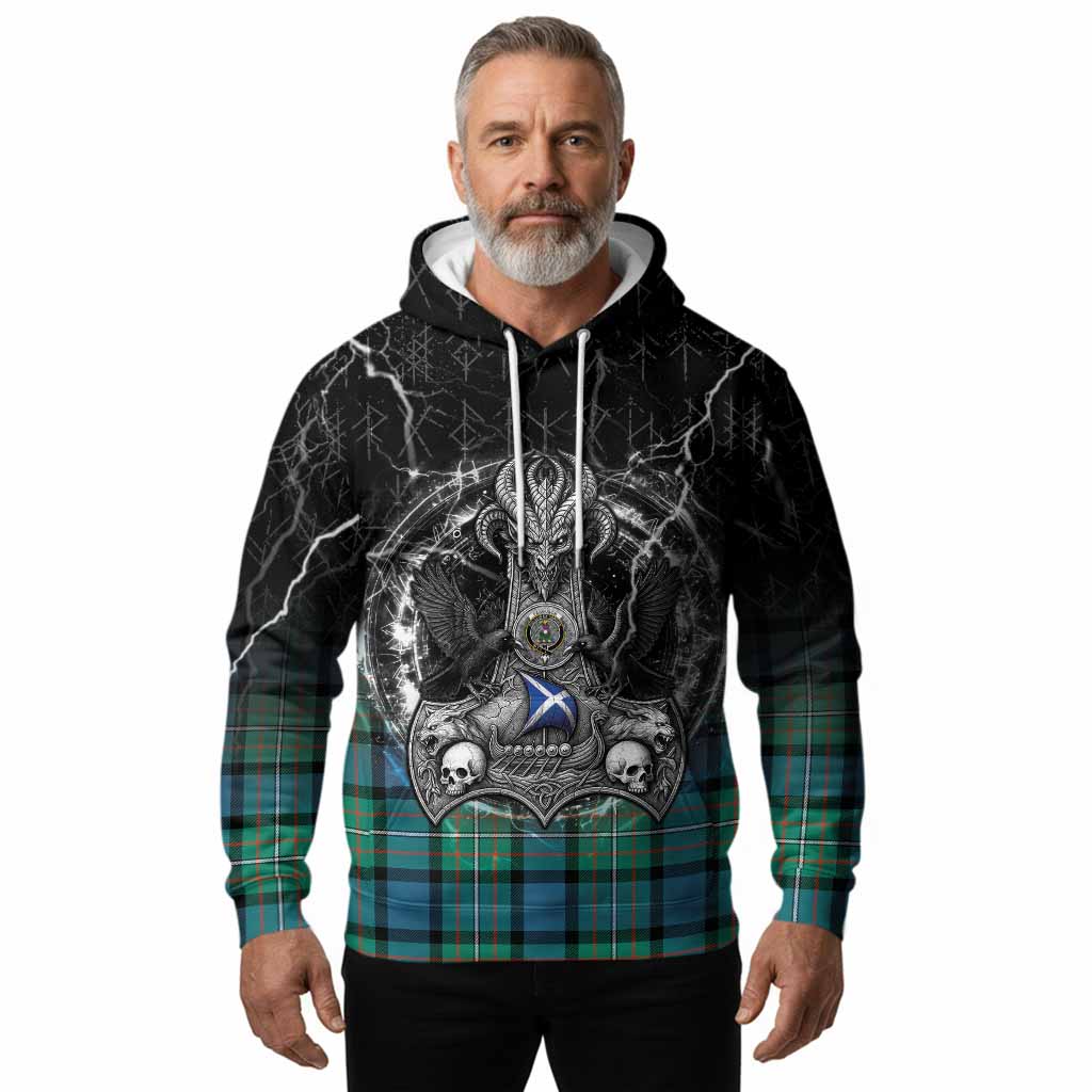 Ferguson (Fergusson) Tartan Crest Hoodie Celtic Odin's Raven Legacy