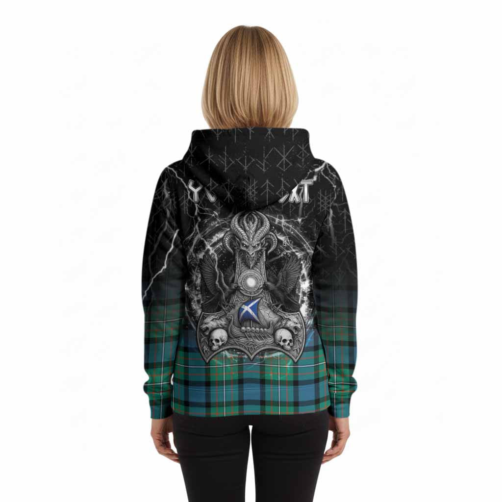 Ferguson (Fergusson) Tartan Crest Hoodie Celtic Odin's Raven Legacy