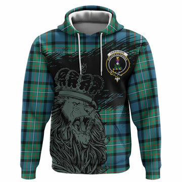 Ferguson (Fergusson) Tartan Crest Hoodie Crowned Lion Heritage Style
