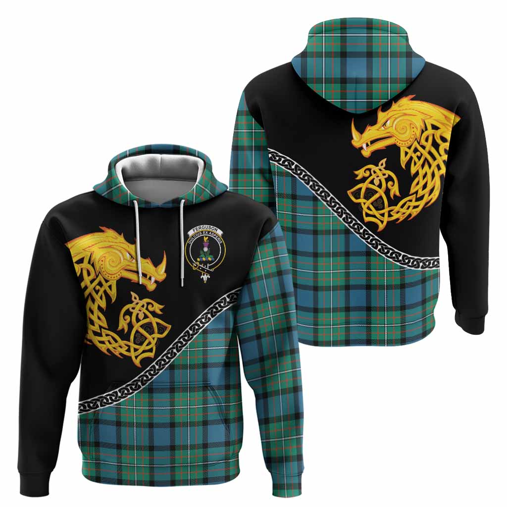 Ferguson (Fergusson) Tartan Crest Hoodie Legendary Dragon Knot Half Style
