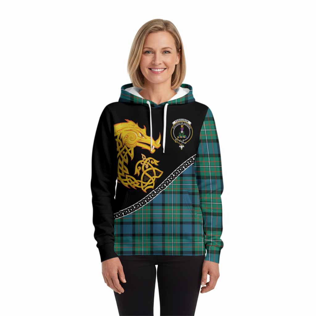 Ferguson (Fergusson) Tartan Crest Hoodie Legendary Dragon Knot Half Style