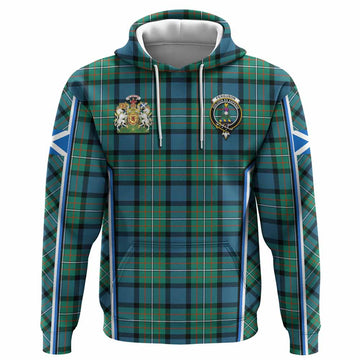 Ferguson (Fergusson) Tartan Crest Hoodie Scotland Coat of Arm Flag Style - Tartan Vibes Clothing