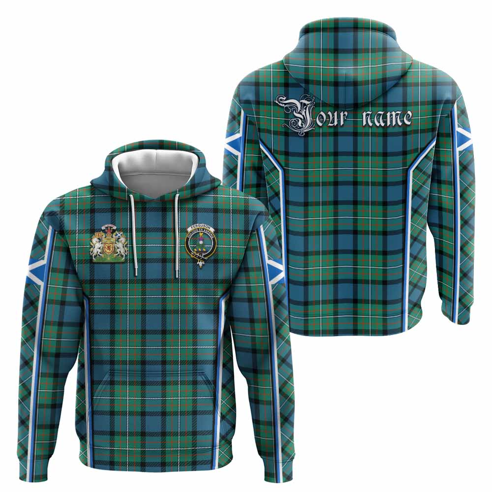 Ferguson (Fergusson) Tartan Crest Hoodie Scotland Coat of Arm Flag Style - Tartan Vibes Clothing