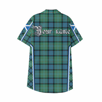 Ferguson (Fergusson) Tartan Crest Kid Hawaiian Shirt Scotland Coat of Arm Flag Style - Tartan Vibes Clothing