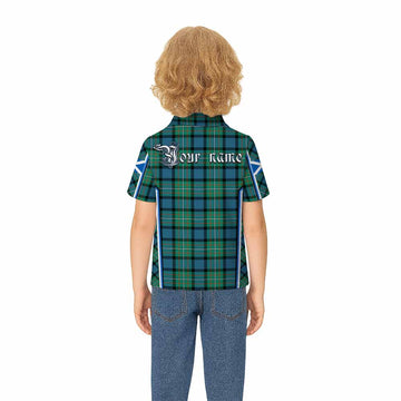 Ferguson (Fergusson) Tartan Crest Kid Polo Shirt Scotland Coat of Arm Flag Style - Tartan Vibes Clothing
