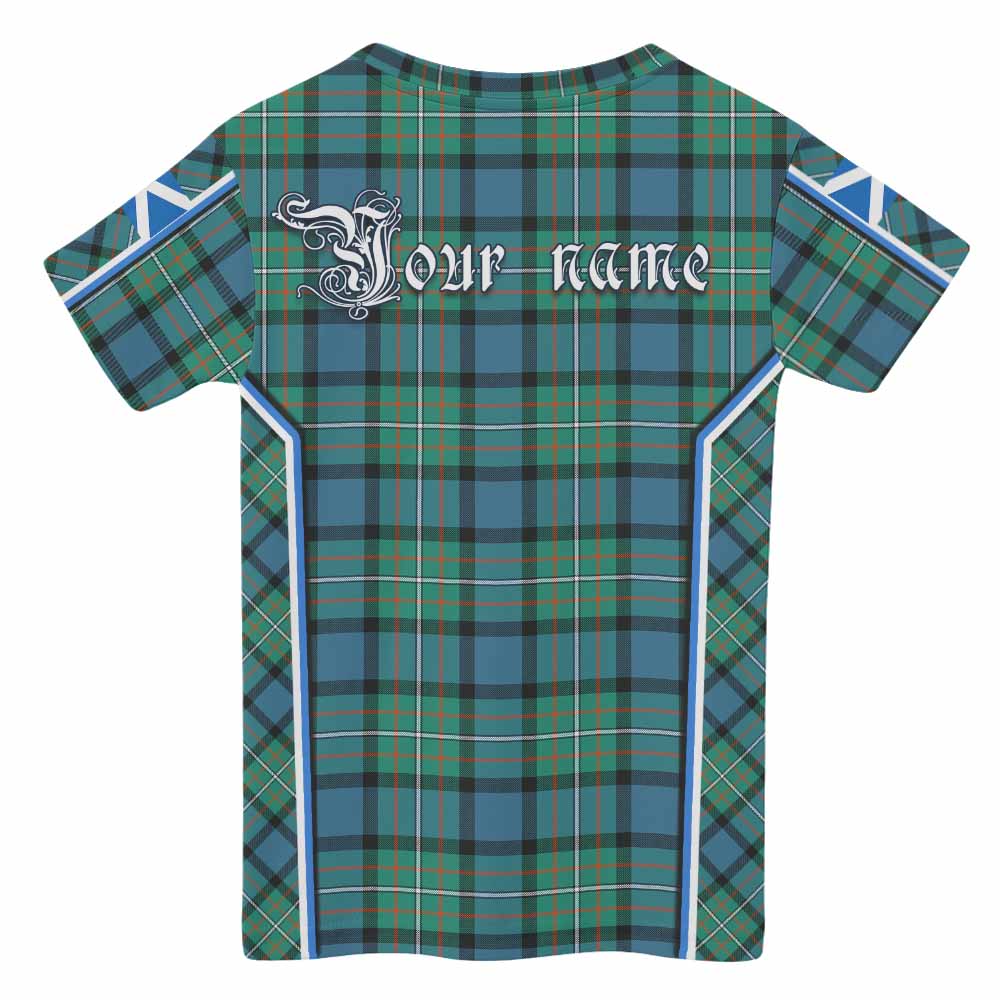 Ferguson (Fergusson) Tartan Crest Kid T-shirt Scotland Coat of Arm Flag Style - Tartan Vibes Clothing