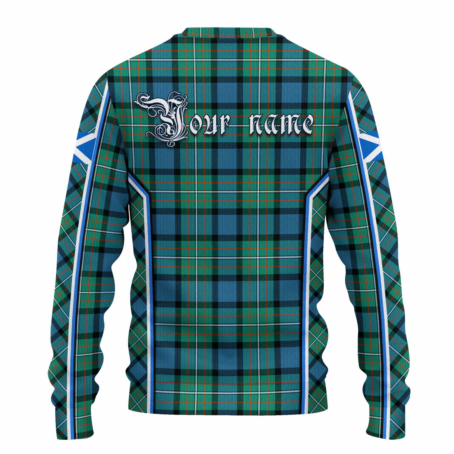 Ferguson (Fergusson) Tartan Crest Knitted Sweater Scotland Coat of Arm Flag Style - Tartan Vibes Clothing