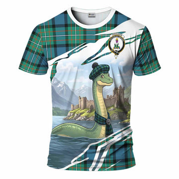 Ferguson (Fergusson) Tartan Crest Loch Ness Monster Scottish Heritage Art T-Shirt