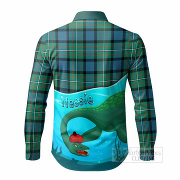 Ferguson (Fergusson) Tartan Crest Long Sleeve Button Shirts Nessie Under Water